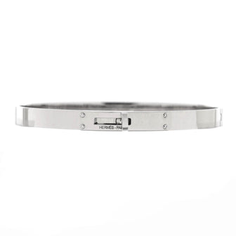 Hermes Kelly Bracelet 18K White Gold with 4 Diamonds Small