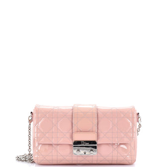 Christian Dior New Lock Pouch Cannage Quilt Patent Mini