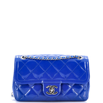Chanel Coco Shine Flap Bag Quilted Patent Small