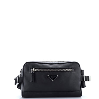 Prada Zip Waist Bag Saffiano Leather Small