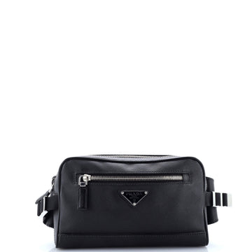 Prada Zip Waist Bag Saffiano Leather Small