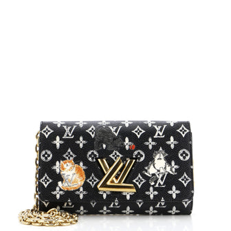 Louis Vuitton Twist Chain Wallet Limited Edition Grace Coddington Catogram Canvas