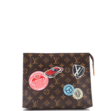 Louis Vuitton Toiletry Pouch Limited Edition World Tour Monogram Canvas 26