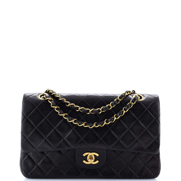 Chanel Vintage Classic Double Flap Bag Quilted Lambskin Medium