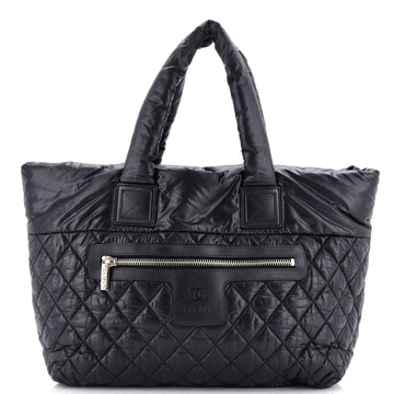 Chanel Coco Cocoon Zipped Tote Quilted Nylon Large