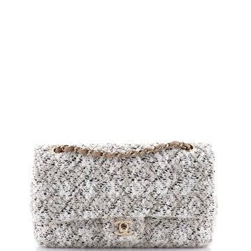 Chanel Classic Double Flap Bag Quilted Tweed Medium