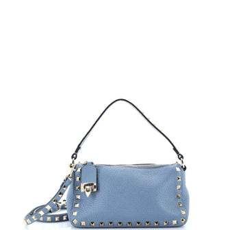 Valentino Garavani Rockstud Zip Pochette Shoulder Bag Leather Small
