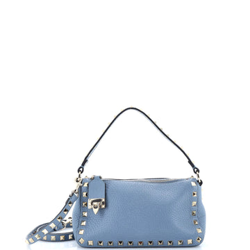 Valentino Garavani Rockstud Zip Pochette Shoulder Bag Leather Small