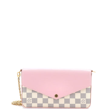 Louis Vuitton Felicie Pochette Damier and Leather