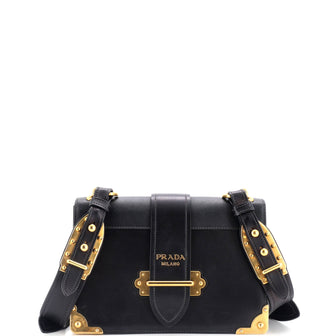 Prada Cahier Crossbody Bag City Calf and Saffiano Large