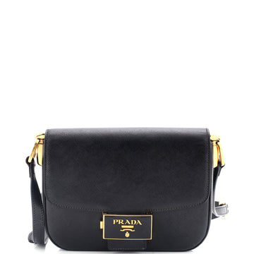 Prada Embleme Flap Bag Saffiano Leather Small