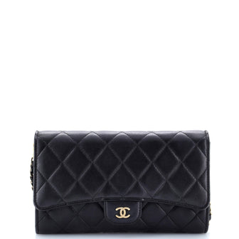 Chanel Wallet on Short Chain Quilted Lambskin