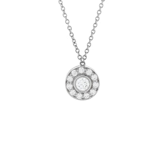 Tiffany & Co. Circlet Pendant Necklace Platinum with Diamonds 0.26CT