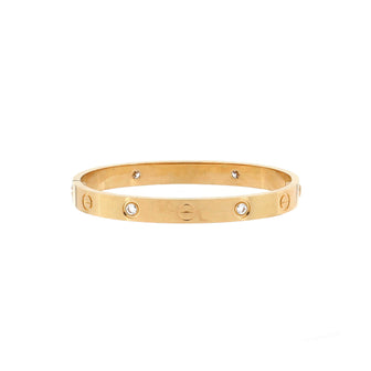 Cartier Love 4 Diamond Bracelet 18K Yellow Gold with Diamonds