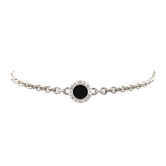 Bvlgari Bvlgari Bvlgari 3 Station Bracelet 18K White Gold with Onyx