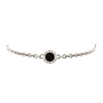 Bvlgari Bvlgari Bvlgari 3 Station Bracelet 18K White Gold with Onyx