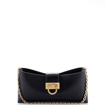 Salvatore Ferragamo Trifolio Chain Shoulder Bag Leather Small