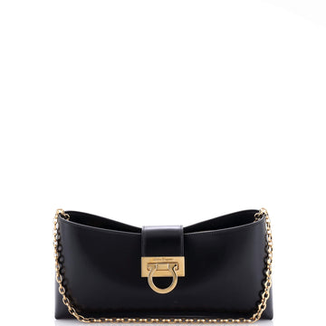Salvatore Ferragamo Trifolio Chain Shoulder Bag Leather Small
