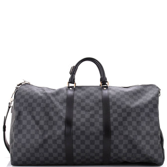Louis Vuitton Keepall Bandouliere Bag Damier Graphite 55