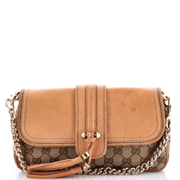 Gucci Marrakech Convertible Evening Bag Leather and GG Canvas