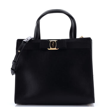 Salvatore Ferragamo Vara Bow Top Handle Convertible Tote Leather Medium