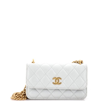 Chanel Sweet Camellia Wallet on Chain Quilted Lambskin