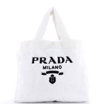 Prada Logo Tote Terry Cloth