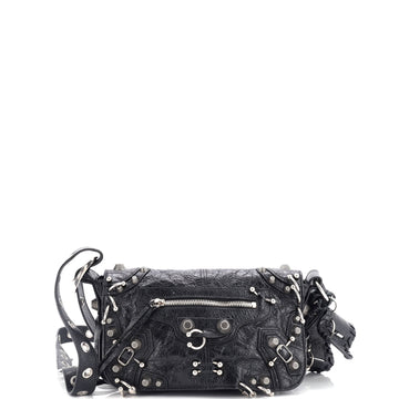 Balenciaga Le Cagole Giant Studs Shoulder Bag Piercing Embellished Leather XS