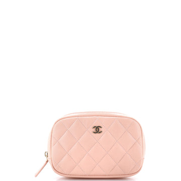 Chanel Curvy Cosmetic Pouch Quilted Caviar Small