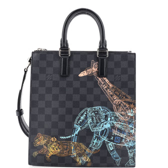 Louis Vuitton Sac Plat Cross Bag Limited Edition Wild Animals Damier Graphite