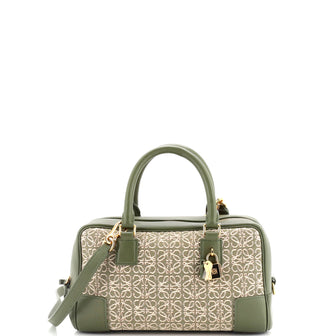 Loewe Amazona Bag Leather and Jacquard Canvas 23