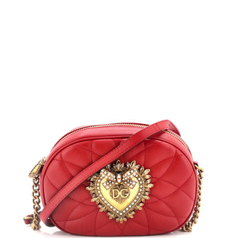 Dolce & Gabbana Devotion Camera Bag Quilted Leather Small