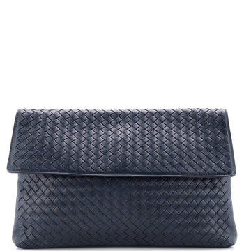 Bottega Veneta Flap Portfolio Clutch Intrecciato Nappa Large