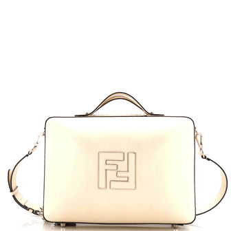 Fendi FF Logo Suitcase Crossbody Bag Leather Medium
