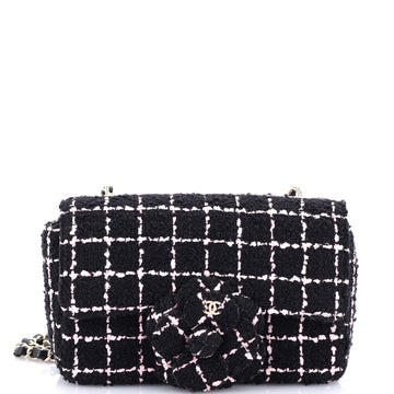 Chanel Camellia Flap Bag Tweed Small
