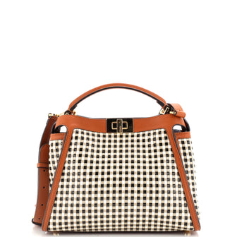Fendi Peekaboo Essentially Bag Woven Leather