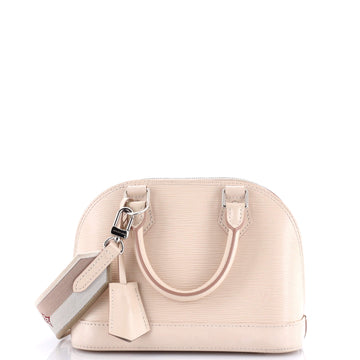 Louis Vuitton Alma Handbag Epi Leather with Logo Jacquard Strap BB