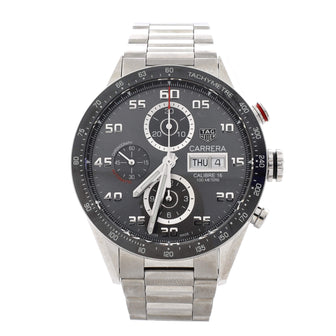 Tag Heuer Carrera Caliber 16 Chronograph Day-Date Automatic  Watch Stainless Steel and Ceramic 43