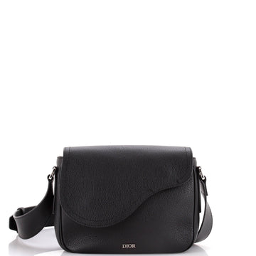 Christian Dior Saddle Flap Messenger Bag Leather Mini