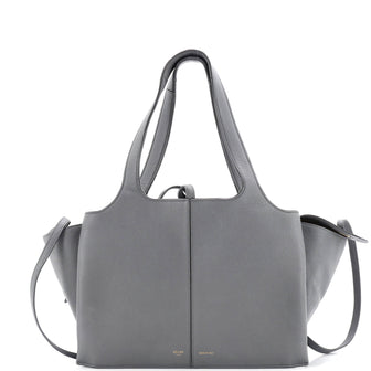 Celine Tri-Fold Shoulder Bag Grained Calfskin Small