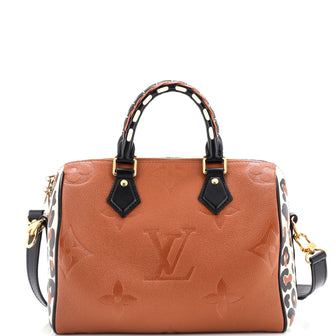 Louis Vuitton Speedy Bandouliere Bag Wild at Heart Monogram Empreinte Giant 25