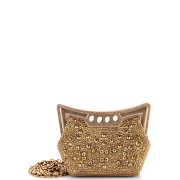 Alexander McQueen The Peak Chain Shoulder Bag Crystal Embellished Leather Micro