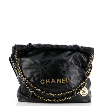 Chanel 22 Chain Hobo Quilted Calfskin Small