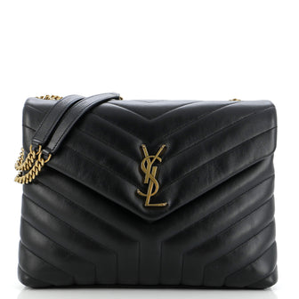 Saint Laurent Loulou Shoulder Bag Matelasse Chevron Leather Medium