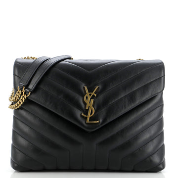 Saint Laurent Loulou Shoulder Bag Matelasse Chevron Leather Medium