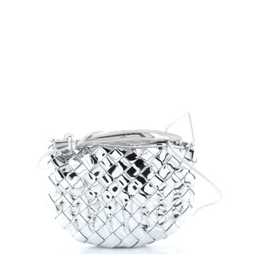 Bottega Veneta Sardine Top Handle Bag Metallic Leather Mini