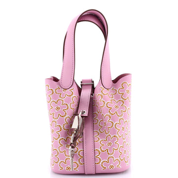 Hermes Picotin Lock Bag Lucky Daisy Printed Swift Micro