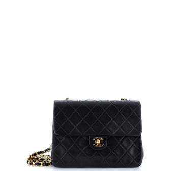 Chanel Vintage Square Classic Flap Bag Quilted Lambskin Small