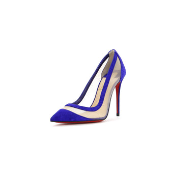 Christian Louboutin Women's Galativi Pumps Suede and Mesh 100