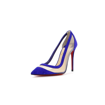 Christian Louboutin Women's Galativi Pumps Suede and Mesh 100